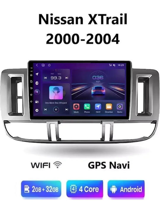 Auto-Audiosystem Für Nissan X-Trail 2000-2004 Mit Touchscreen 9" Bluetooth USB WiFi GPS Apple CarPlay Android Auto