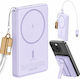 Verk Group 06400 MagSafe Power Bank 5000mAh 20W with USB-C Port Quick Charge 3.0 Purple