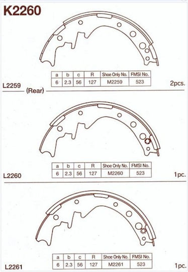 Mkk226001 Σιαγονες Φρ.οπ Toyota Hilux Yn Ln56 65 85 90