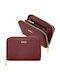 Leather Women's Wallet Burgundy