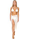 Bikini Set 3 Pieces Triangle White