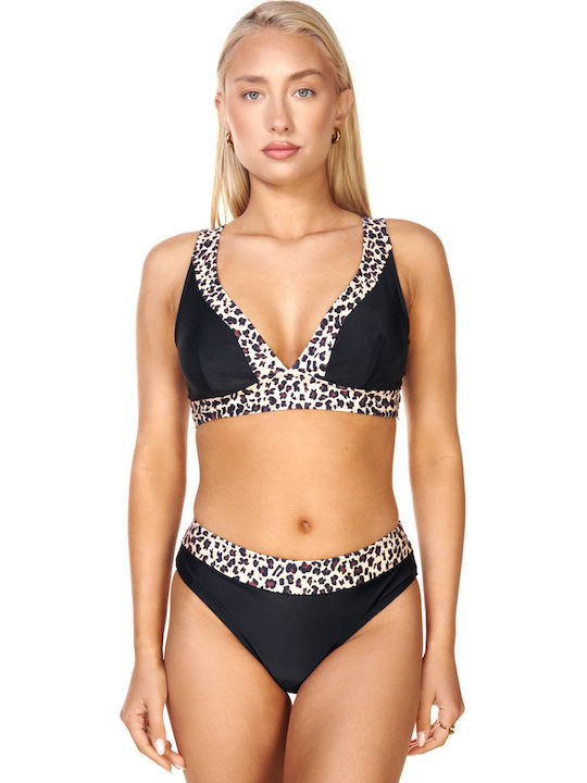 Set Bikini Animal Print Μαύρο