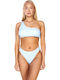 Bikini Set One Shoulder Light Blue