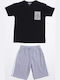 Kids Set with Shorts Summer 2 Pieces Black