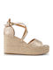 Sommer Damenplattformen Im Stil Goldene Espadrilles