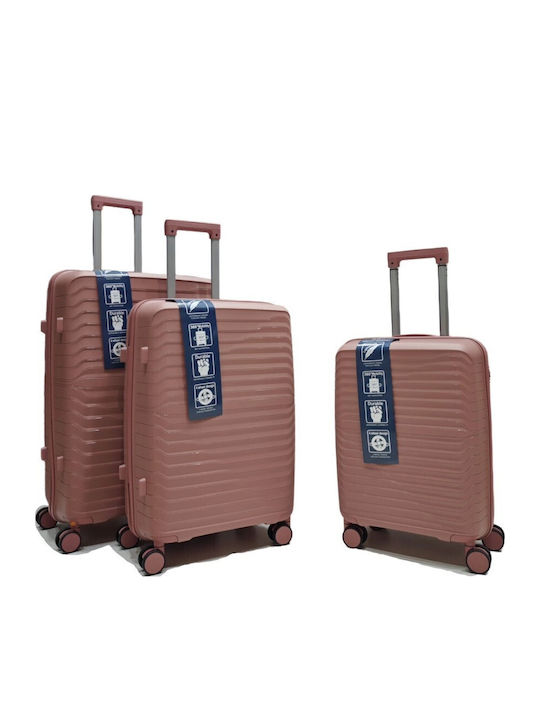 Homeone Hart Rosa Reise Koffer Mit 4 Rädern Set 3 Stück