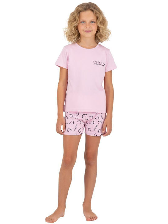Dreams by Joyce Kids Nightwear Summer Pink Smiley Face