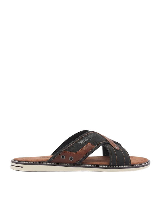 Wrangler Ανδρικά Σανδάλια σε Μαύρο Χρώμα