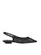 Suede Heels with Low Heel Black