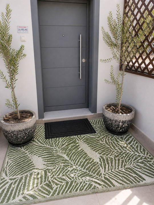 Covor De Exterior Rectangular Din Paie Verde 120x180cm