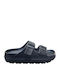 Flache Damen Anatomische Sandalen Flatforms Schwarze