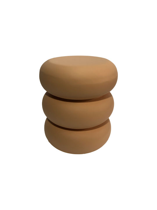 Στρογγυλό Βοηθητικό Τραπεζάκι Zoubi Terracotta Μ35xΠ35xΥ43εκ.