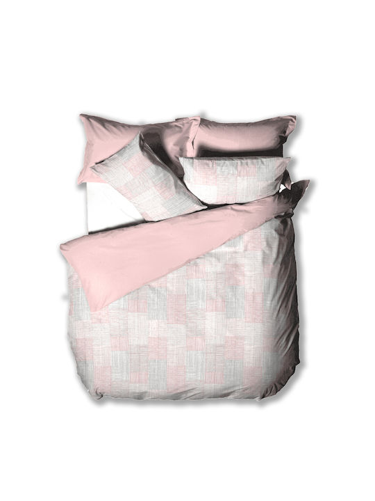 Charalambidis Textiles Σεντόνι Μονό με Λάστιχο 100x200+35εκ. Ροζ