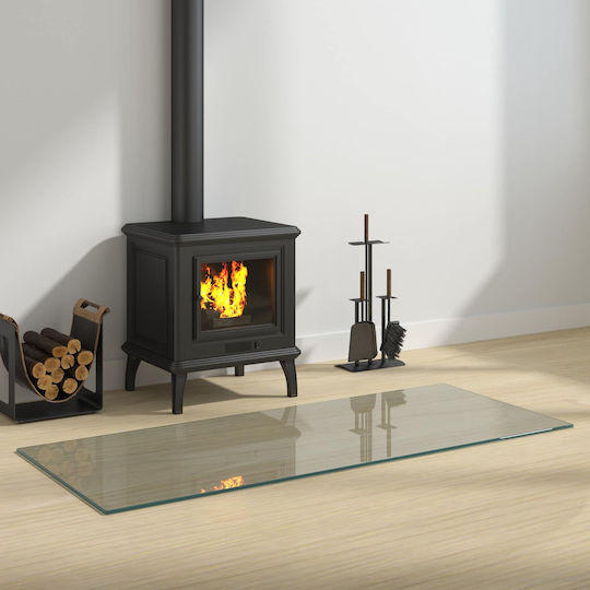 vidaXL Γυάλινο Προστατευτικό Τζακιού 120x50cm Διάφανο