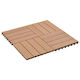 vidaXL Wood Garden Flooring Tile 30x30cm 22 Pieces