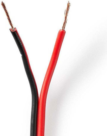 Speaker Cable Nedis 2x0.75mm² 100m Black Red Cagw0750bk1000