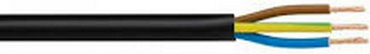 Flexibles Netzkabel Nymhy H05vv-f 3x1mm2 Schwarzes