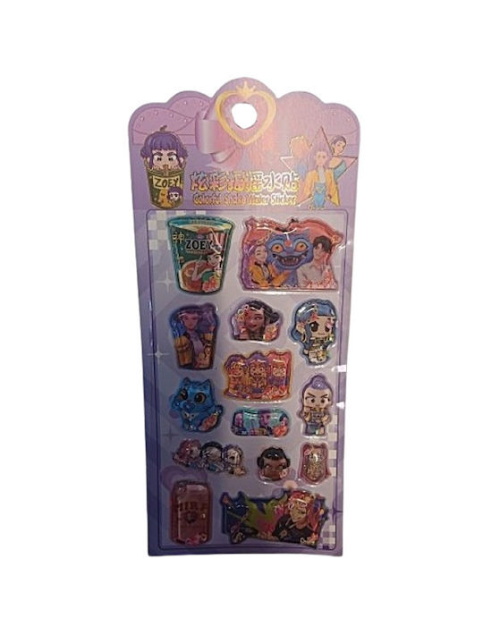 Water Lila Stickers K Pop Demon Hunters Superstars 3d