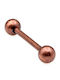 Silver And More Earring Bar Gold Plated Steel 16 x 5mm Pink