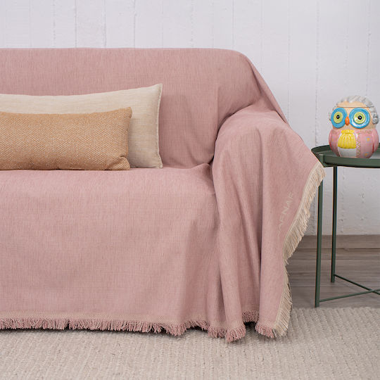 Naf Naf Highline Ριχτάρι Τριθέσιου Καναπέ Chenille 180x300εκ. Powder