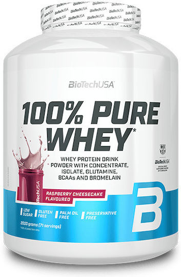 100% Pure Whey Πρωτεΐνη Ορού Γάλακτος Χωρίς Γλουτένη με Γεύση Raspberry Cheesecake 2kg