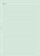 Contax Replacement Organizer Note Sheets Green Ruled A5 3506