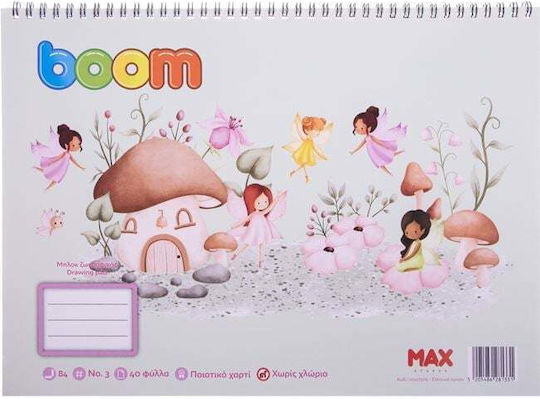 Boom Drawing Pad No3 B4 40 Sheets Little Fairies