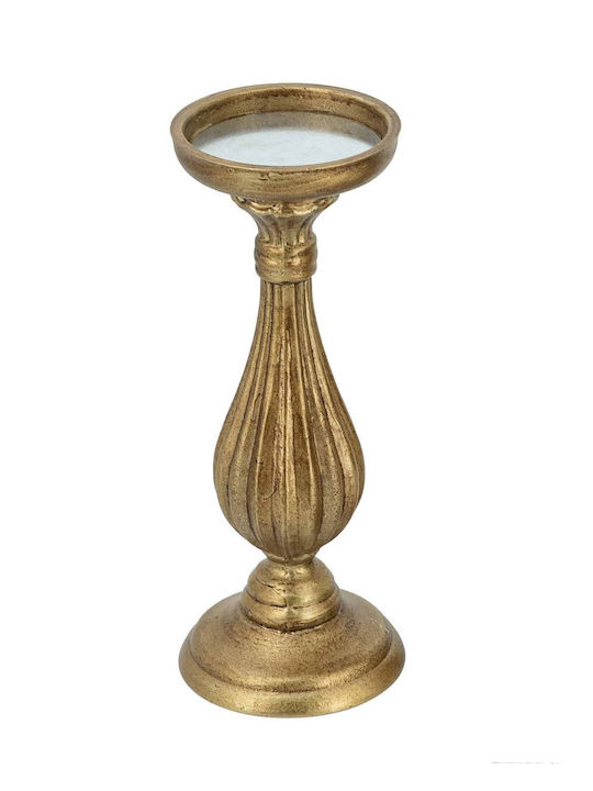 Artekko Solis Gold MDF Kerzenhalter 10,8x10,8x28 cm