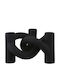 Кандилник Lykke Three Th-02-01-bk 18x15x10см Черен Керамичен