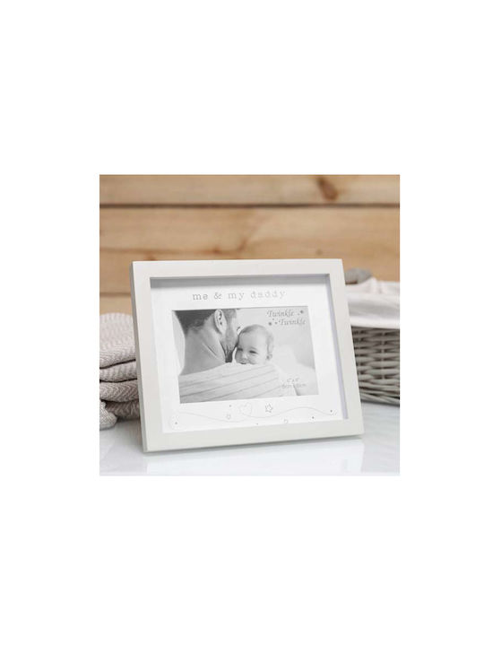 Bambino Mio Me & My Daddy Wooden White Kids Photo Frame