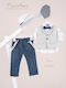 Piccolino Baptism Suit for Boys Nico Nico Cobalt