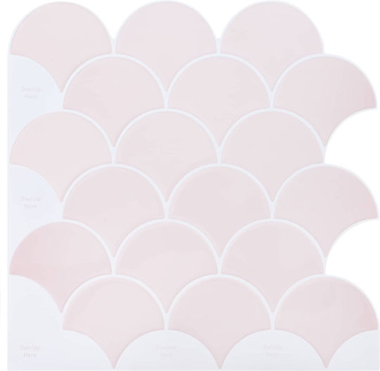 Vidaxl Πλακάκι Σχήμα Ψαριού 20 Pcs Απαλό Ροζ 30 X 30 Cm