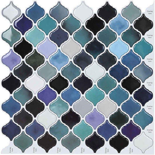 Vidaxl Tile Λαμπτήρα 10 Pcs Μπλε Πράσινο 27 X 27 Εκ