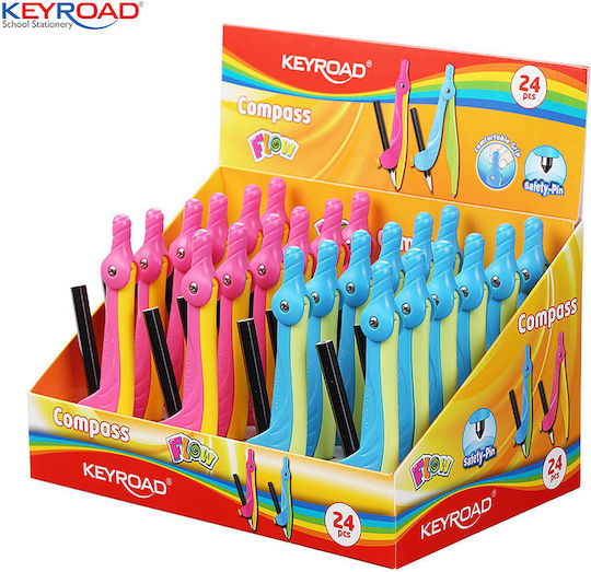 Διαβήτης Flow 2 Χρωμ Πλαστικός Μολύβι Keyroad