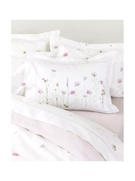 Nima Everbloom Μαξιλαροθήκη Oxford Ροζ 52x72εκ.