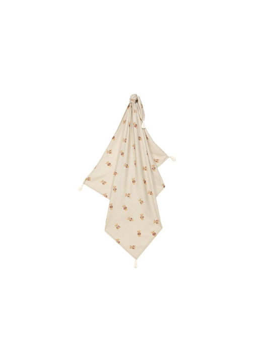 La Millou Pătură Swaddle Din Muselină Bej 120x100 cm
