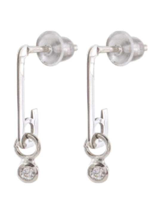 Loisir Earrings Silver with Stones