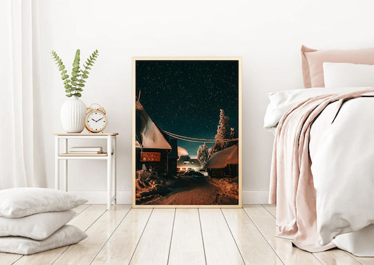 Painting Snowy Night Under Stars Snowy Night Under Stars 70x100