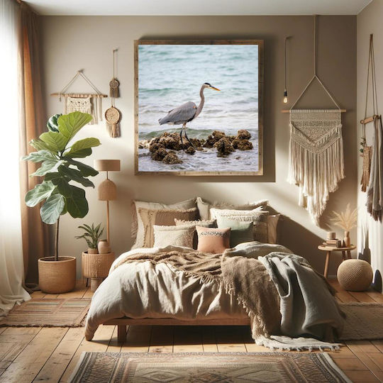 Painting Heron By Sea Heron Next To The Sea 110x110