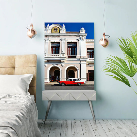 Painting Classic Car By Historic Building Classic Car Historic Building 40x65