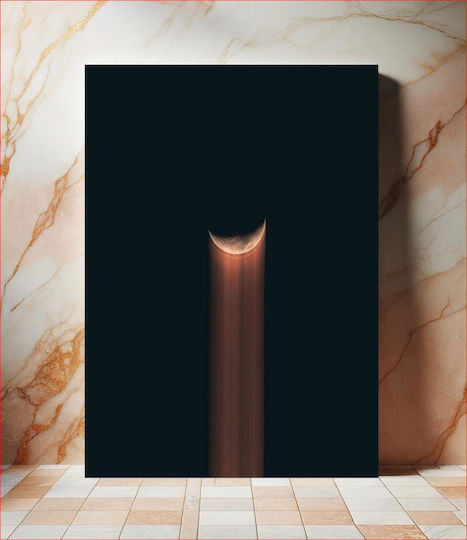 Gemälde Moonset In Space Σελήνη Στο Διάστημα 70x100