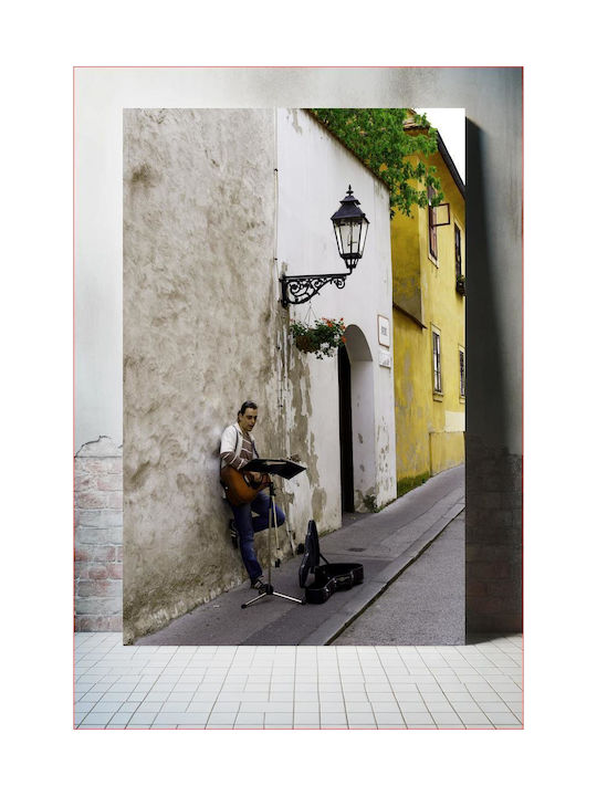 Gemälde Street Musician In A Quaint Alley Musikant Im Charmanten Gasse 100x150