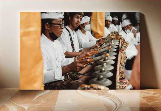 Gemälde Traditionelles Musikensemble Set Für Traditionelle Musik 100x70