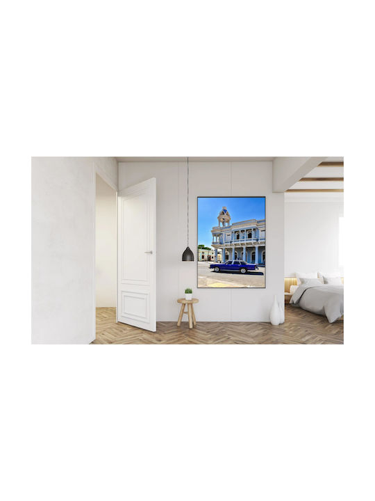 iLovePrints Classic Car In Front Historisches Gebäude Leinwand 50x80