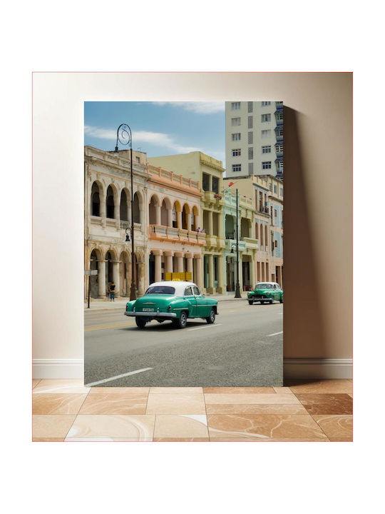 Painting Vintage Cars On An Old Street Vintage Cars An Old Street 40x65