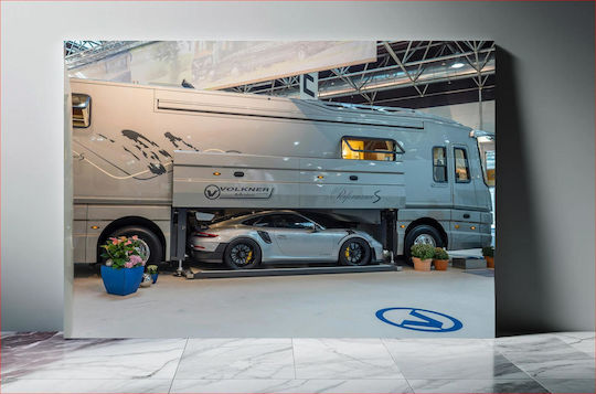 Πίνακας Luxury Motorhome Sports Car Πολυτελές Αυτοκινούμενο Σπορ Αυτοκίνητο 100x70
