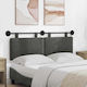 vidaXL Stoff Kopfstütze für Betten Grau 150x55cm