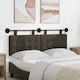 vidaXL Leather Gray Bed Headboard Pillow 130x55cm