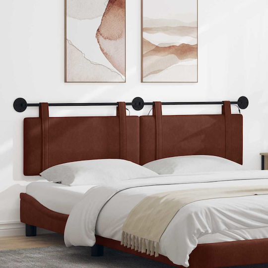 vidaXL Fabric Bed Headboard Cushion Brown 190x55cm