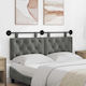 vidaXL Fabric Bed Headboard Pillow Gray 150x55cm